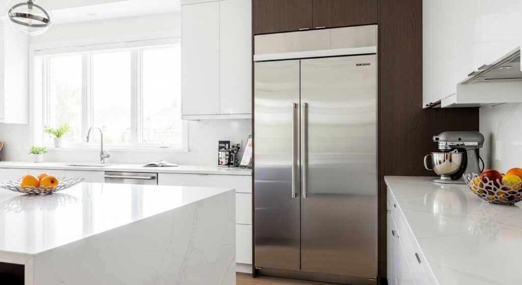 Sub-Zero refrigerator not cooling in luxury kitchen